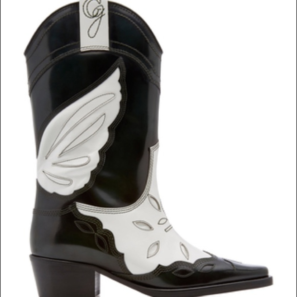 Ganni High Texas Leather Boots